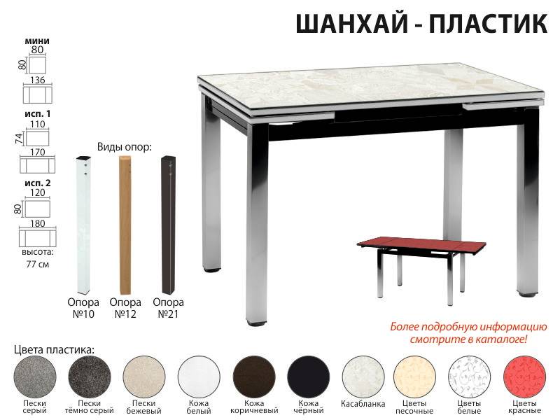 стол обеденный шанхай пластик в Иркутске