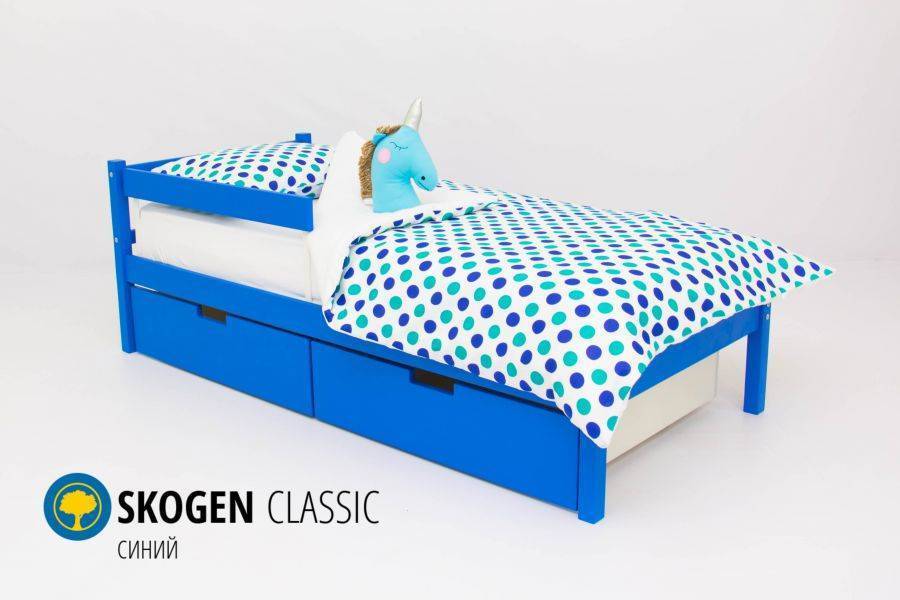 детская кровать skogen classic синий в Иркутске