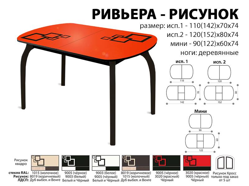 стол обеденный ривьера рисунок в Иркутске