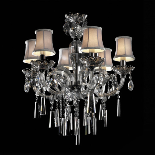 люстра md102743-6a от illuminati прозрачная/бежевая/ хром в Иркутске