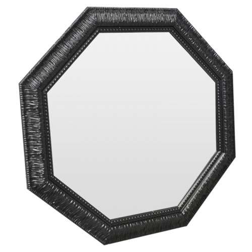 зеркало восьмиугольное черное с резьбой black sparkle в Иркутске