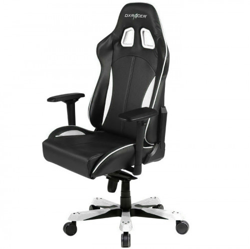 кресло геймерское dxracer king ks57 черно-белое в Иркутске