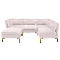 диван zara sectional угловой розовый в Иркутске