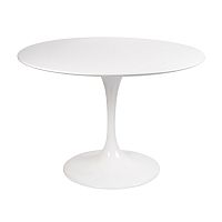 стол eero saarinen style tulip table mdf d100 глянцевый белый в Иркутске