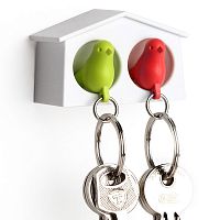держатель+брелок для ключей двойной mini sparrow зеленый-красный в Иркутске