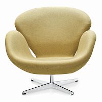 кресло swan chair бежевое в Иркутске