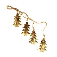гирлянда новогодняя подвесная елки золотые golden trees, 65 см в Иркутске