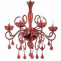 подвесная люстра ideal lux lilly sp5 rosso в Иркутске