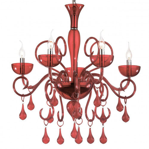 подвесная люстра ideal lux lilly sp5 rosso в Иркутске