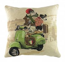 подушка с картинкой scooter dogs green в Иркутске