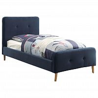 кровать button tufted flannelette navy 120х200 в Иркутске