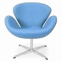 кресло swan chair голубое в Иркутске