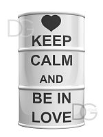 декоративная бочка keep calm and be in love l в Иркутске