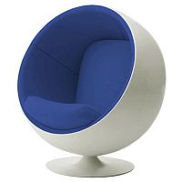 детское кресло eero ball chair бело-синее в Иркутске