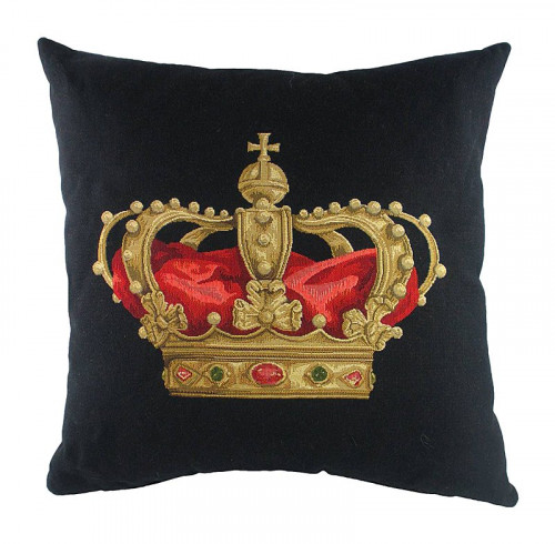 подушка с картинкой короны king crown black в Иркутске