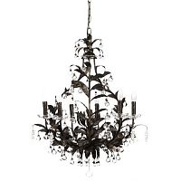 люстра 19th c. rococo iron & smoke crystal round чёрная в Иркутске