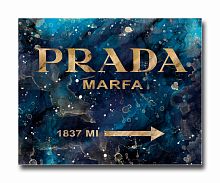 постер prada mafia на синем в золотом a4 в Иркутске