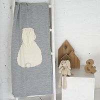 плед зайка 60*90 св.серый меланж+суровый в Иркутске