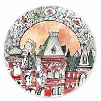 тарелка сувенирная русский дом в Иркутске