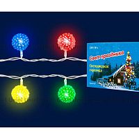светодиодная гирлянда «шарики» 280см rgb (07921) uniel uld-s0280-020/dta rgb ip20 balls в Иркутске