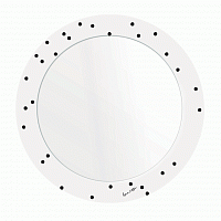 зеркало с рисунком белое круглое черные точки pois в Иркутске