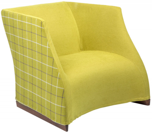 кресло vivienne armchair yellow checkerboard в Иркутске