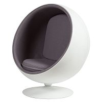 кресло eero ball chair серое в Иркутске