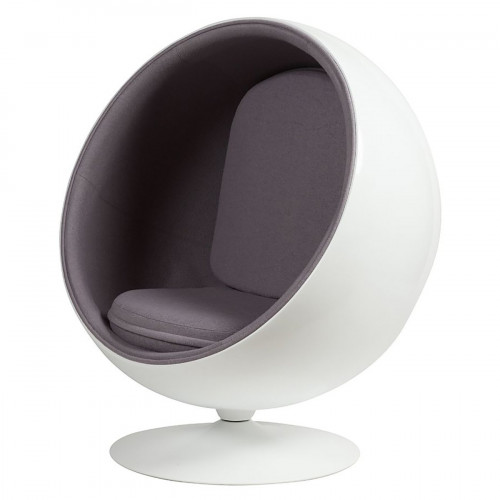 кресло eero ball chair серое в Иркутске