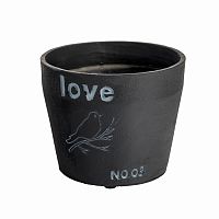 цветочный горшок love чёрный в Иркутске