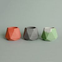 подсвечник из бетона серый eco линту, 6 см в Иркутске