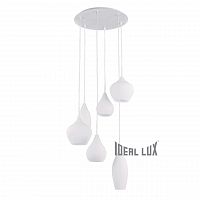 подвесная люстра ideal lux soft sp6 bianco в Иркутске