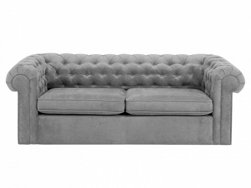 диван chesterfield прямой серый в Иркутске