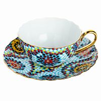 чайная пара мозаика голубая в Иркутске