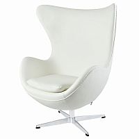 кресло egg chair by arne jacobsen белое в Иркутске