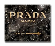 постер prada mafia на чёрном в золотом a3 в Иркутске