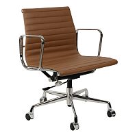 кресло eames style коричневая кожа в Иркутске