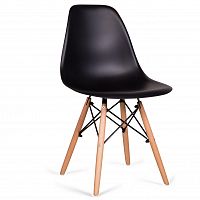 стул деревянный pc-015 черный (eames style) в Иркутске