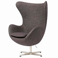 кресло egg chair серое в Иркутске