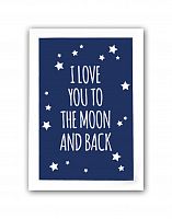 постер to the blue moon and back а4 в Иркутске