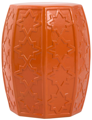 керамический столик-табурет garden stool оранжевый в Иркутске
