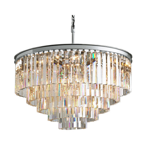 люстра odeon 5 rings chrome серая, прозрачное стекло в Иркутске