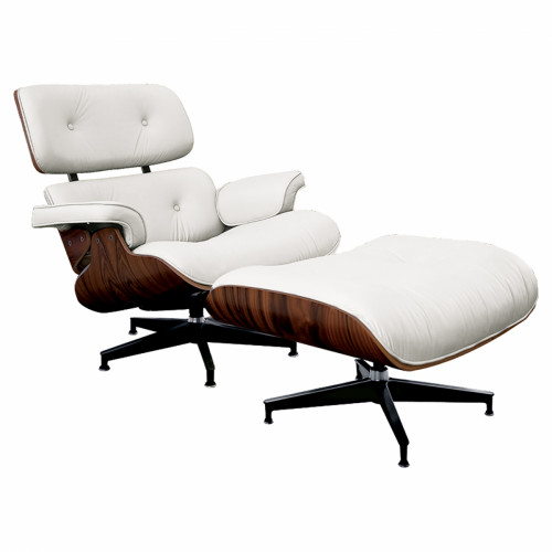 кресло lounge chair & ottoman белое в Иркутске