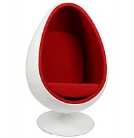 кресло ovalia egg style chair красное в Иркутске