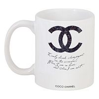 кружка с рисунком drink champagne. coco chanel в Иркутске