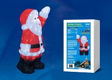 фигурка светодиодная «дед мороз» 38х24x60см (ul-00002332) uld-m3860-120/sta white ip20 xmasman в Иркутске