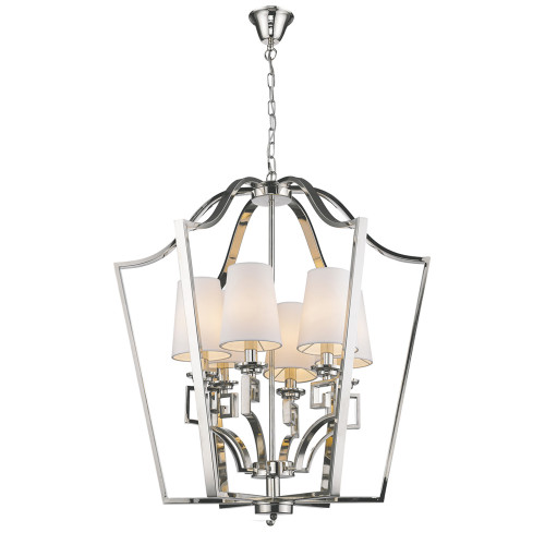 люстра presidential 6 от delight collection белая/никель в Иркутске