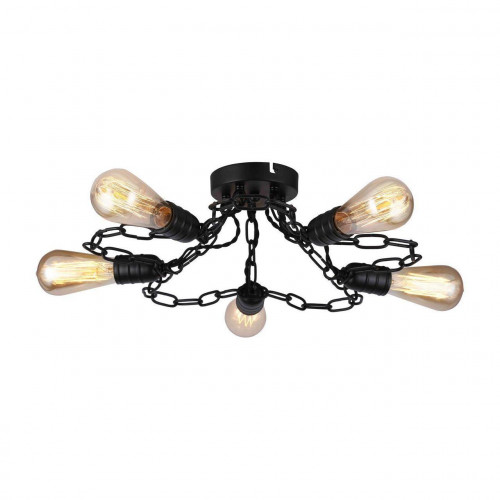 потолочная люстра arte lamp a9344pl-5bk в Иркутске