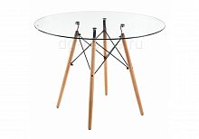 стол стеклянный nixon (eames style) натуральное дерево в Иркутске