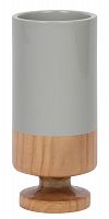 ваза настольная rustic chic tube grey wood в Иркутске