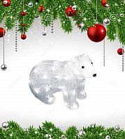 фигурка светодиодная «белый медведь-4» 25x31см (11037) uld-m3125-040/sta в Иркутске